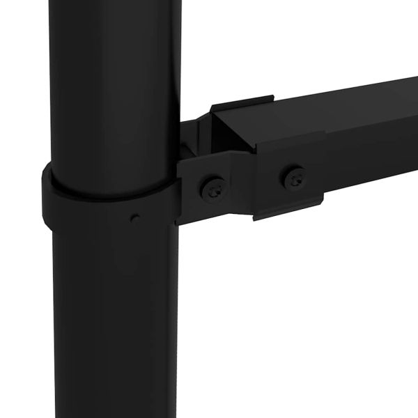 Градинска ограда с връх тип копие, стомана, 1781,5x75 см, черна