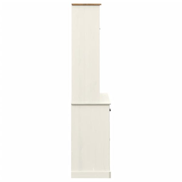 Висок шкаф VIGO, бял, 78x40x175 см, бор масив