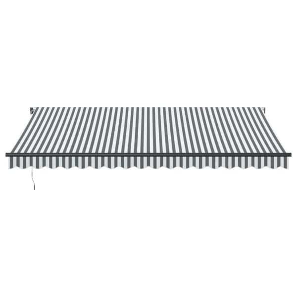 Автоматично прибираща се тента, антрацит и бял, 450x350 см