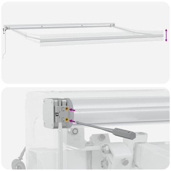 Прибираща се тента антрацит и бял 4,5x3 м плат и алуминий