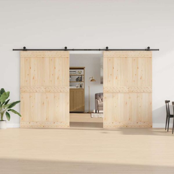 Комплект механизъм за плъзгаща врата, 400 см, стомана, черен