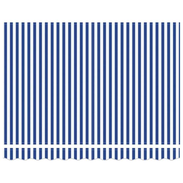 Сгъваем навес Синьо и бяло 300 x 200 cm Полиестер и алуминий