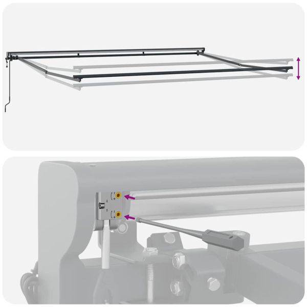Сгъваем навес Крем 450 × 300 cm Полиестер и метал