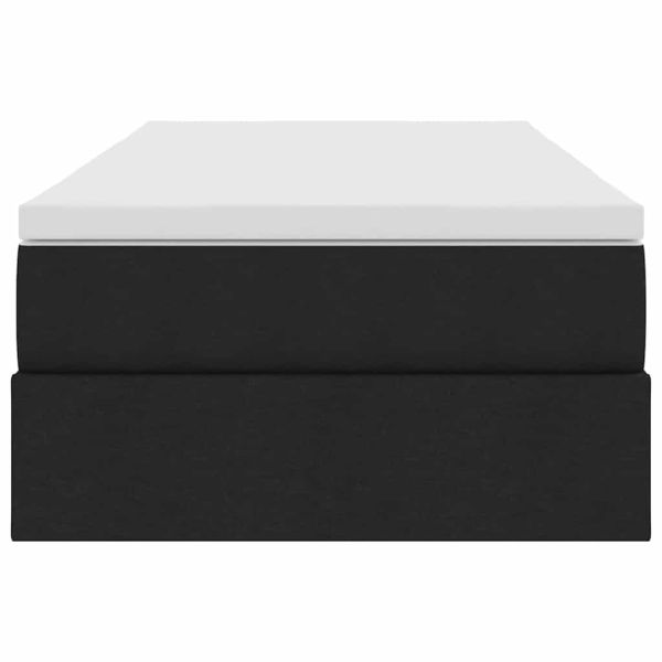 Легло с място за съхранение и матрак с матрак Черно 90 x 200 cm