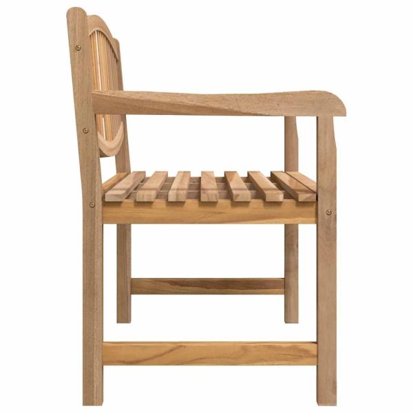 Градинска пейка, 114x59x87 см, тик масив