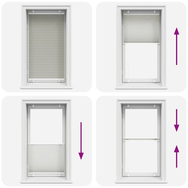 Плисирана щора Светло сиво 75x100 cm Ширина на плата 74,4 cm