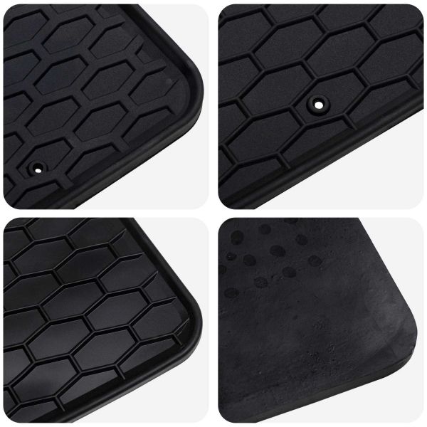 Автомобилен килим 4 pcs Черно Каучук