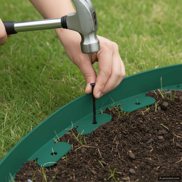 Ограничители за тревни площи Зелен 5000 x 4 x 5 см Пластмаса