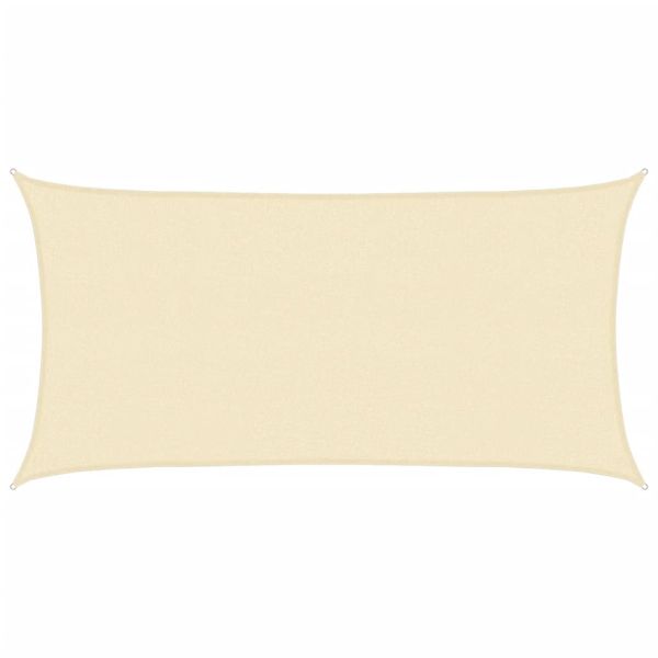 Слънцезащитно платно, HDPE, правоъгълно, 2x4 м, кремаво
