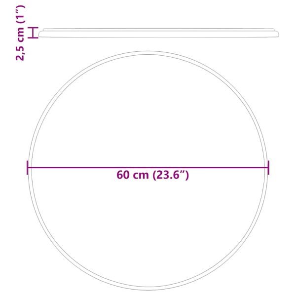 Плот за маса, кремав, Ø60x2,5 см, мрамор