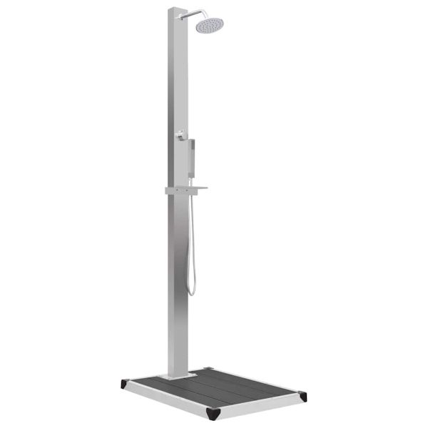 Градински душ с корито, WPC, неръждаема стомана