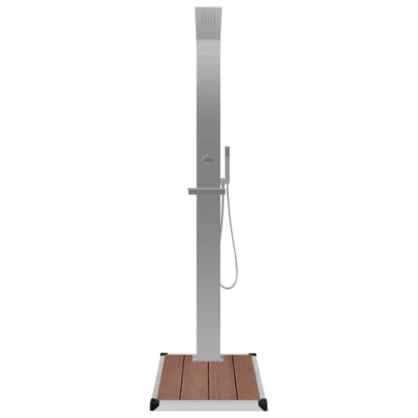 Градински душ с корито, WPC, неръждаема стомана