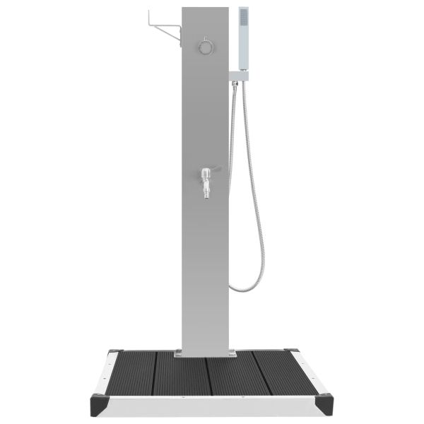 Градински душ с корито, WPC, неръждаема стомана