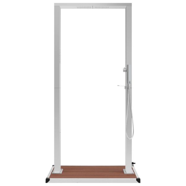 Градински душ с корито, WPC, неръждаема стомана