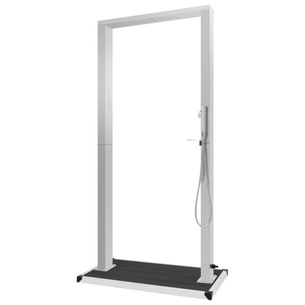 Градински душ с корито, WPC, неръждаема стомана