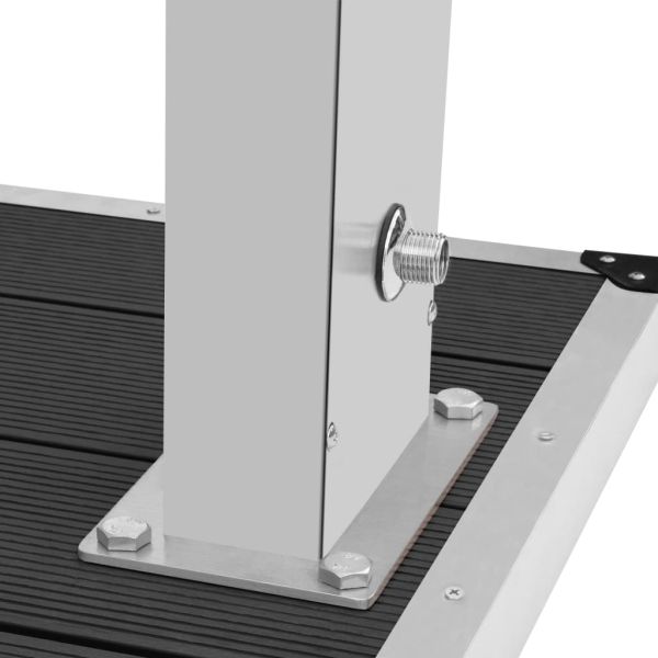 Градински душ с корито, WPC, неръждаема стомана