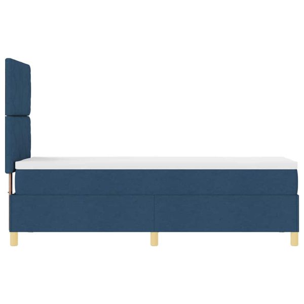 Легло с пружинирана основа с матрак Синьо 80 x 200 cm текстил