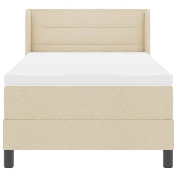 Легло с пружинирана основа с матрак Крем 200 x 80 см Полиестер