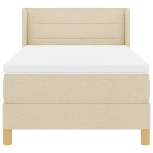Легло с пружинирана основа с матрак Крем 200 x 80 см Полиестер