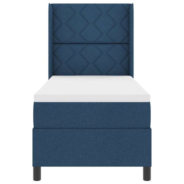 Легло с пружинирана основа с матрак Синьо 80 x 200 cm текстил