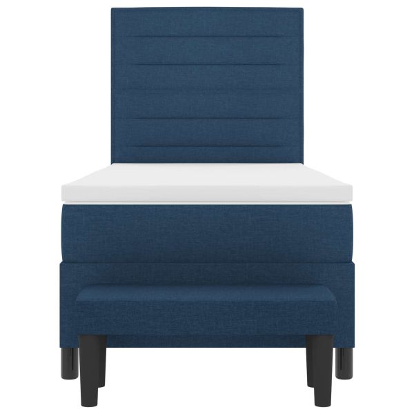 Легло с пружинирана основа с матрак Синьо 80 x 200 cm текстил