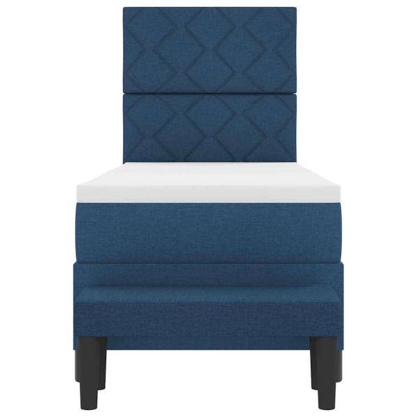 Легло с пружинирана основа с матрак Синьо 80 x 200 cm текстил