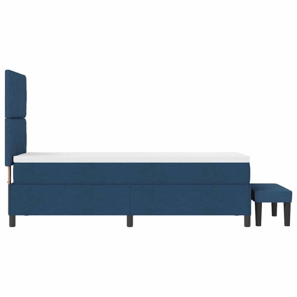 Легло с пружинирана основа с матрак Синьо 80 x 200 cm текстил