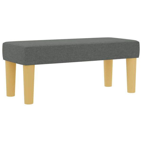 Легло с пружинирана основа Тъмен сив 90 x 190 cm текстил