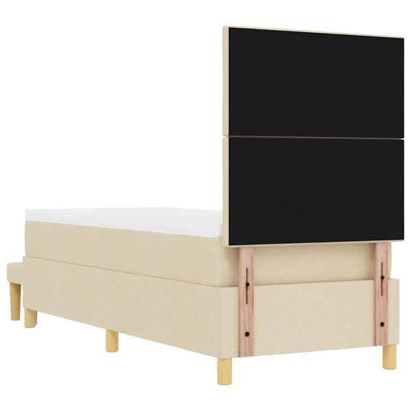 Легло с пружинирана основа с матрак Крем 80 x 200 cm текстил