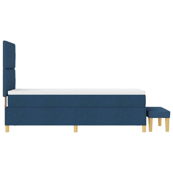 Легло с пружинирана основа с матрак Синьо 80 x 200 cm текстил