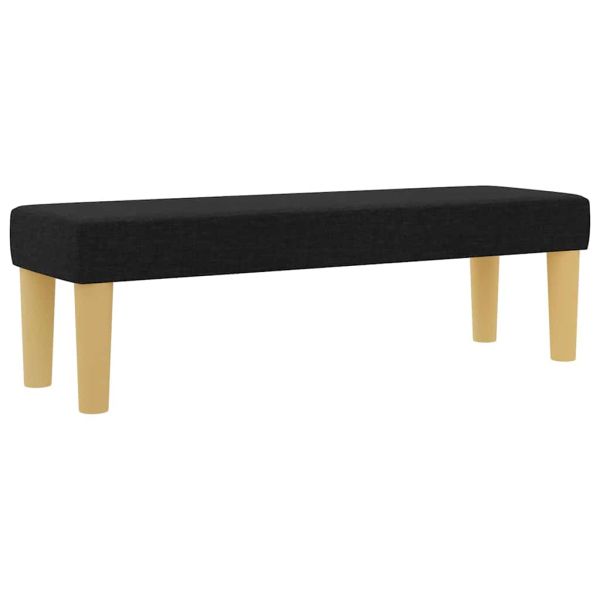 Легло с пружинирана основа с матрак Черно 120 x 200 cm текстил