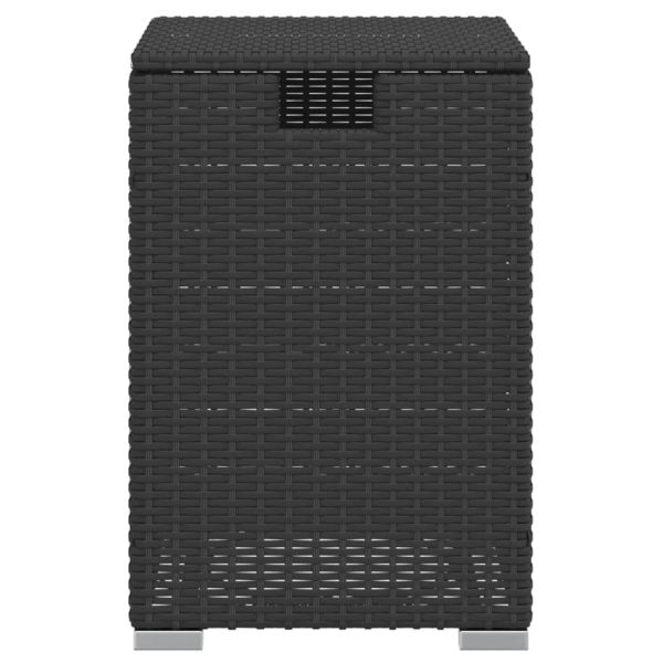 Покриваща маса резервоар за пропан черна 40x40x60 см полиратан