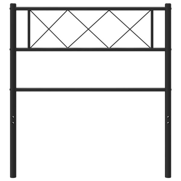 Метална резервна табла за легло, черна, 90 см