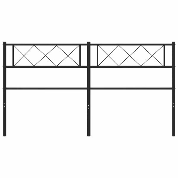 Метална резервна табла за легло, черна, 135 см