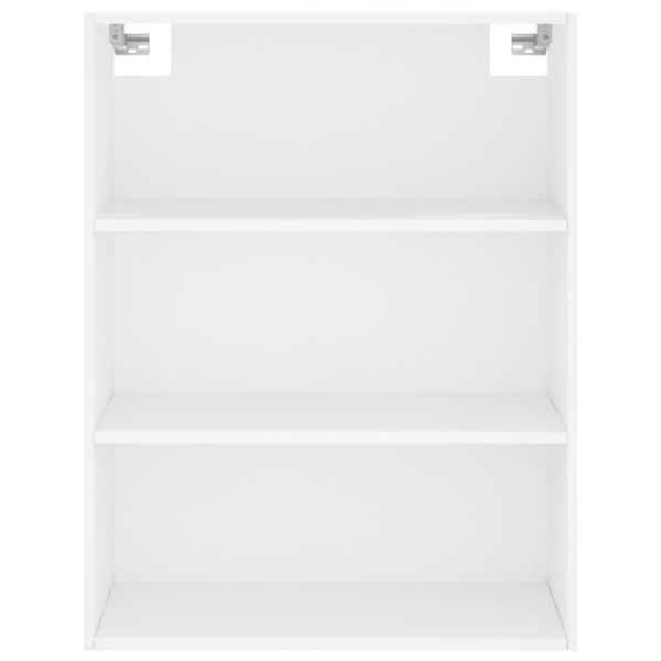 Висок шкаф, бял, 69,5x34x180 см, инженерно дърво