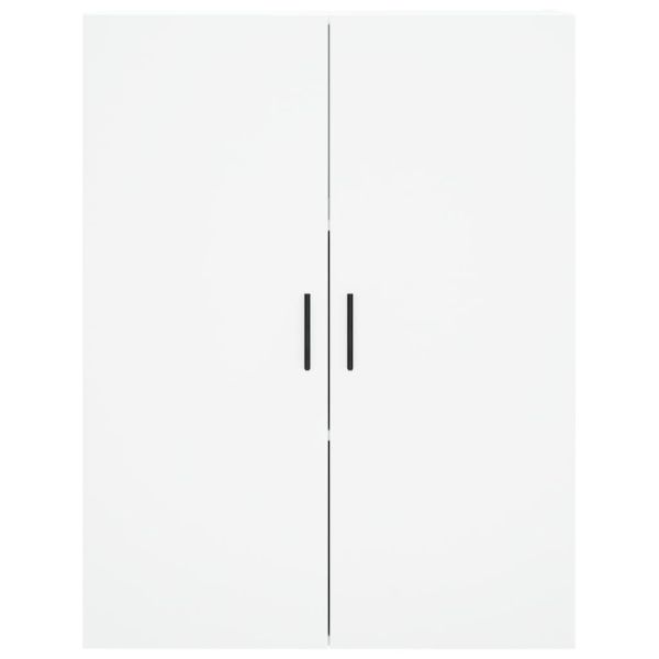 Висок шкаф, бял, 69,5x34x180 см, инженерно дърво