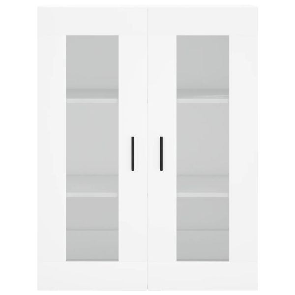 Висок шкаф, бял, 69,5x34x180 см, инженерно дърво