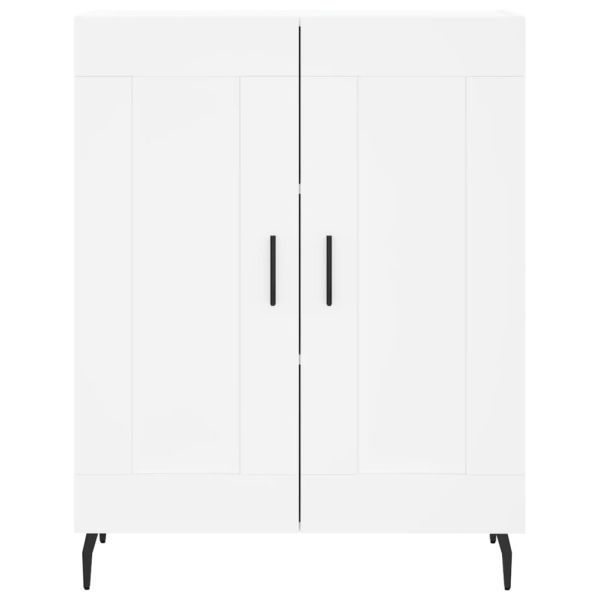 Висок шкаф, бял, 69,5x34x180 см, инженерно дърво