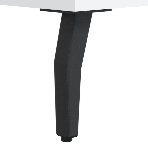 Висок шкаф, бял, 69,5x34x180 см, инженерно дърво