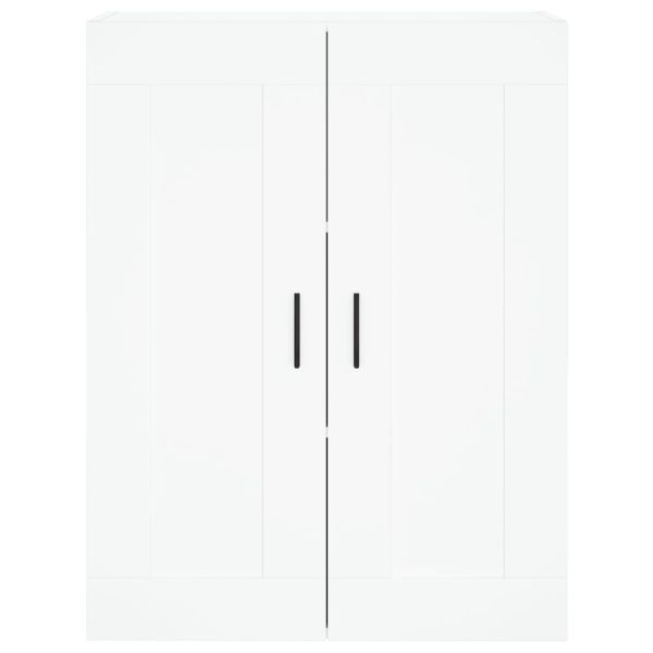 Висок шкаф, бял, 69,5x34x180 см, инженерно дърво