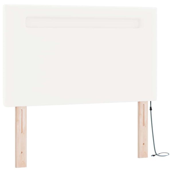 Легло с пружинирана основа Бяло 120 x 190 cm Изкуствена