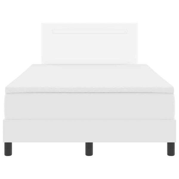 Легло с пружинирана основа Бяло 120 x 190 cm Изкуствена