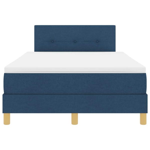 LED кутия за пружини с легло с LED Синьо 120 x 200 cm текстил