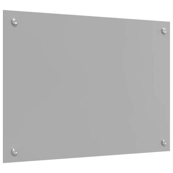 Кухненски гръб 2 pcs Светлосиво 70 x 50 cm закалено стъкло