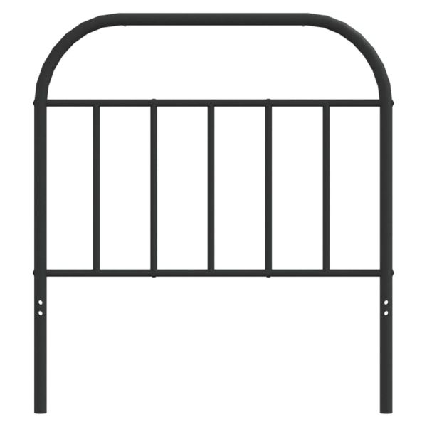 Метална резервна табла за легло, черна, 90 см