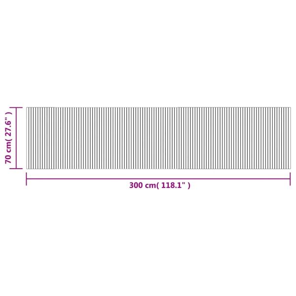 Килим, правоъгълен, кафяв, 70x300 см, бамбук