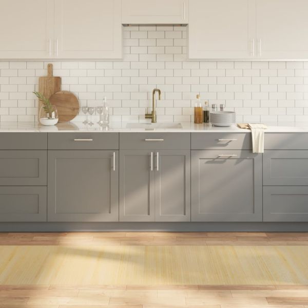 Килим, правоъгълен, светъл натурален, 70x500 см, бамбук