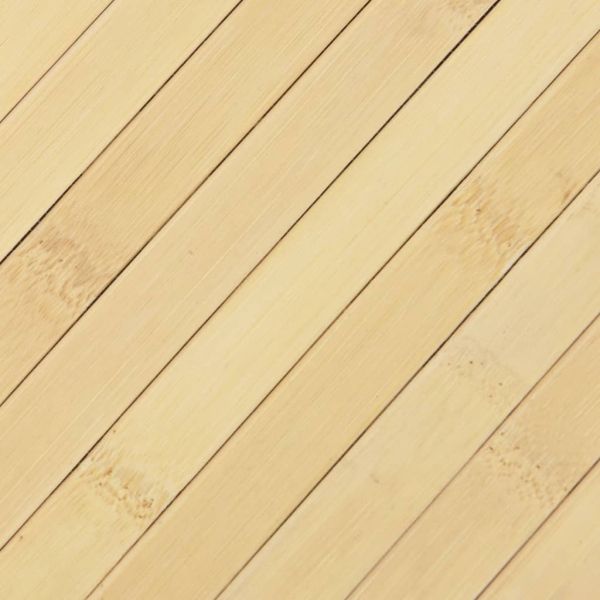 Килим, правоъгълен, светъл натурален, 70x500 см, бамбук