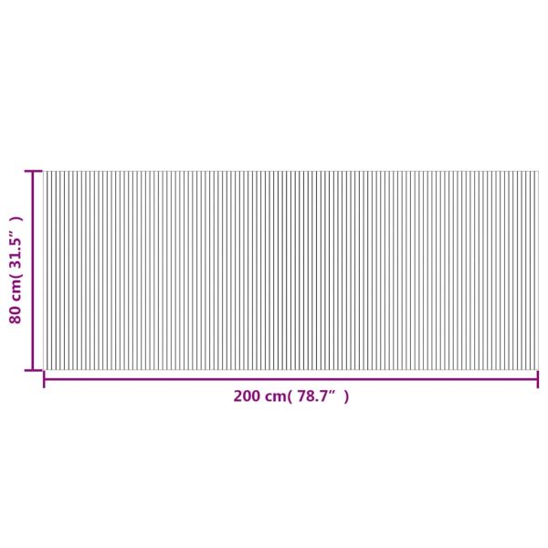 Килим, правоъгълен, кафяв, 80x200 см, бамбук