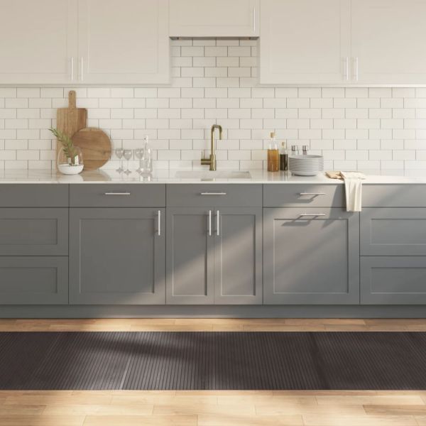 Килим, правоъгълен, тъмнокафяв, 80x400 см, бамбук